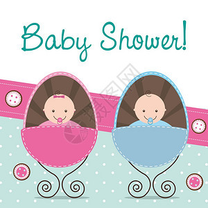 有两个婴儿的婴儿淋浴图片