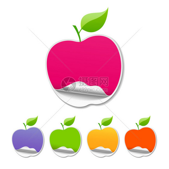 收藏彩色苹果销售价格标图片