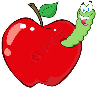 红苹果卡通字符图片