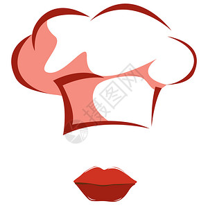 一个女人的烹饪帽的插图图片