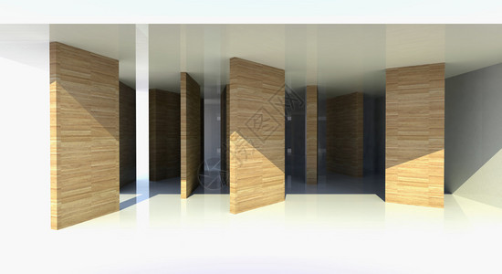 带有木板隔间的房间抽象建筑结构图片