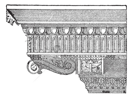 Corbel在意大利罗马的木星圣殿组成了一个字典图片