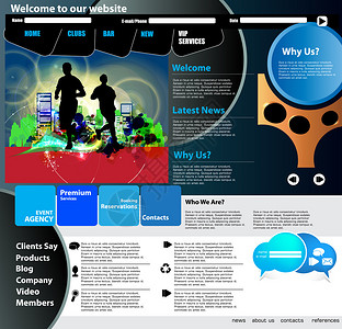 网站布局向量图片