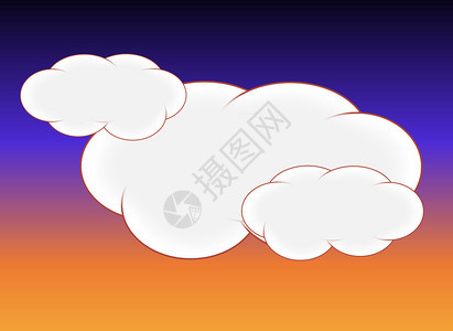 卡通云矢量的创意抽象概念设计艺术CartoonCloudsV图片