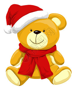 圣诞泰迪熊带圣诞礼图片