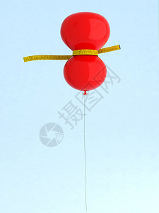 红色气球有测量仪表的红气图片