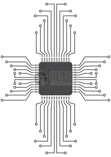 空白集成电路和pcb的插图图片