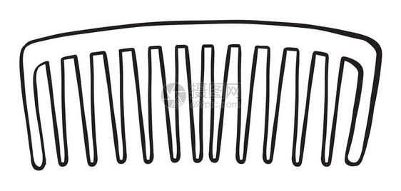 白色背景上的梳子插图图片