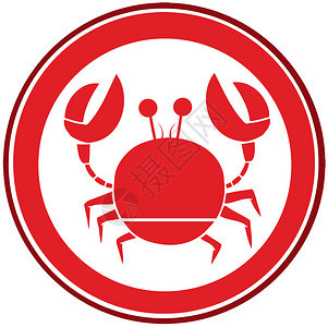 红圈蟹标志卡通人物图片
