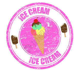 白底面的IceCreamwrunge橡胶邮图片