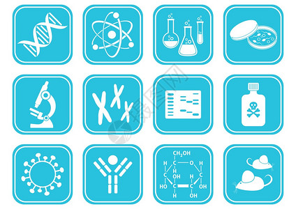 一组白色分子生物图片