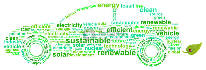 清洁能源汽车概念词云图片