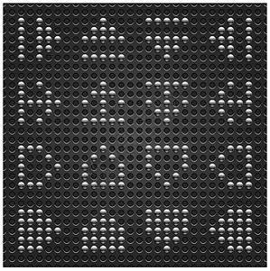 点穿孔纹理黑色背景上的铬金属箭头符号此矢量说明文件保存在格式1图片