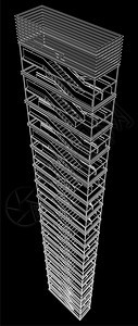 高层建筑的几何楼梯隔离插图矢量图片