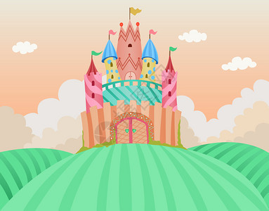童话城堡分层插图图片