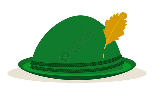 绿色啤酒节帽子传统节日图片