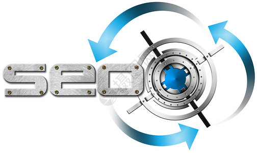 用金属写成的SEO金属目标和图片
