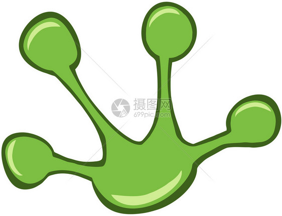 绿色青蛙打印的插图图片