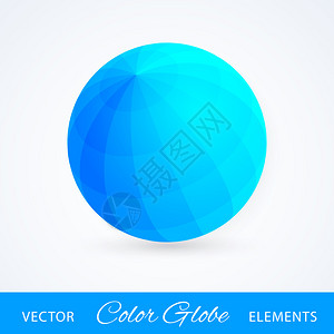 球体蓝色球矢量图背景图片