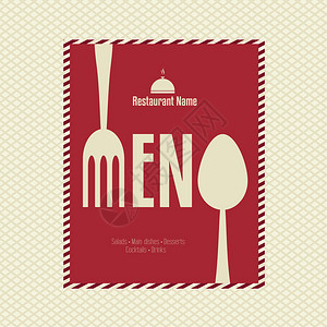 餐厅菜单卡设计模板背景图片
