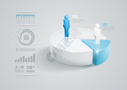 矢量派图表信息图片