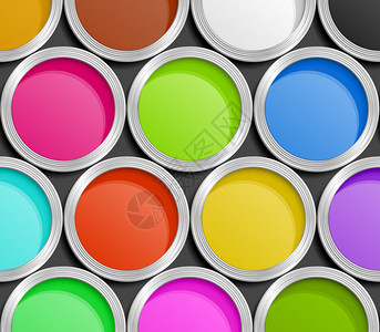 油漆罐油漆罐的矢量图解图片