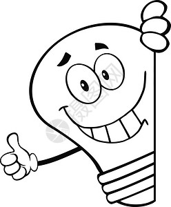 画缩拇指高清图片大拇指灯泡涂鸦光效高清图片可爱的小拇指高清图片大