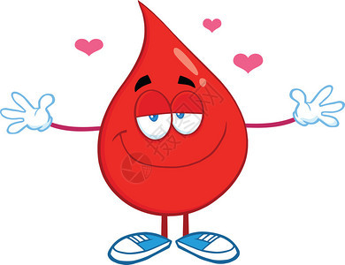 红血滴的红血流卡通字符打开图片