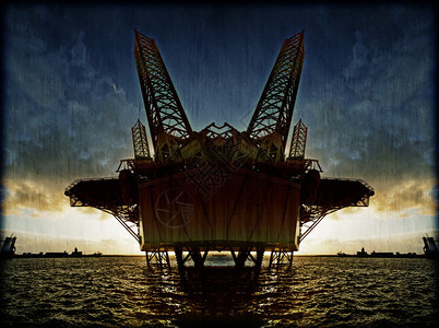 海底石油平台图图片