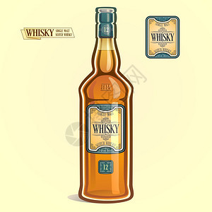 威士忌威士忌装在瓶子里上面图片