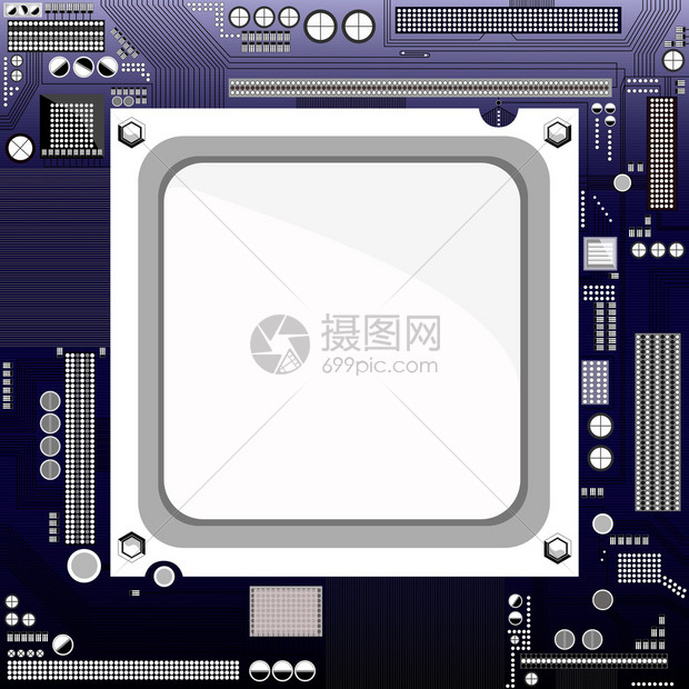 计算机主板的插图插画图片下载-正版图片402235678-摄图网