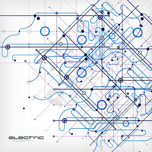 电路矢量抽象背景图片