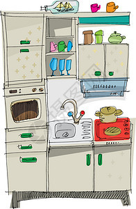 厨房卡通图片