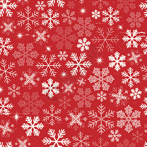 说明圣诞节和新年晚假日白冬雪花的完整无缝背景情况一纪念图片