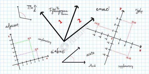 数学几何背景矢量图图片