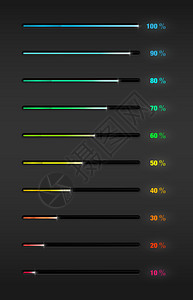 矢量百分比进度条图片