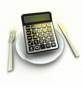 板上食品成本计算概念计算仪图片