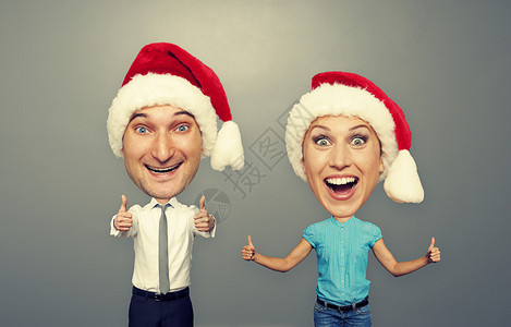 喜笑的圣诞节图片快乐的大头夫妇图片