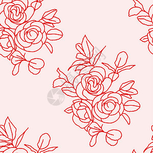 与玫瑰的无缝背景可用作无缝壁纸纺织品图片