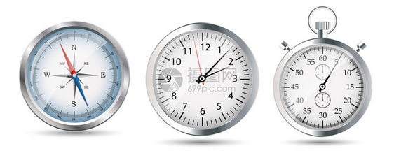 Glossy指南针手表和截表图片