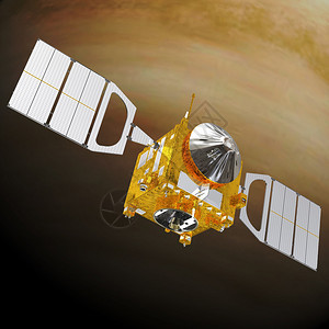 金星球背景上的VenusExpre图片