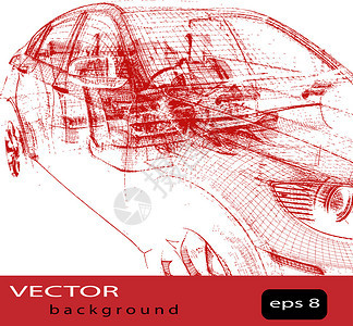 矢量汽车线框图片