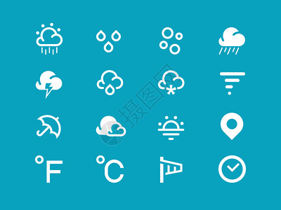 天气和预报图标图片