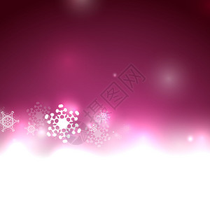 紫色圣诞灯光和雪花图片