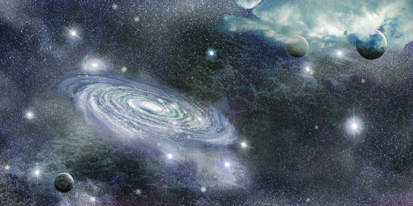 恒星行星和云无限宇宙图片