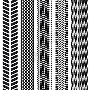 一套5个轮胎印无缝纹图片