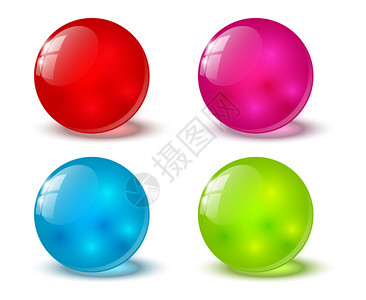 彩色光泽球组图片