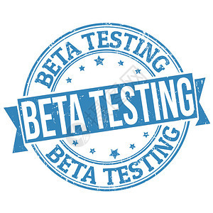 Beta测试白色矢量插图上的蓝图片