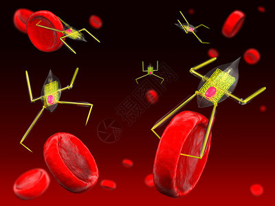 纳米机器人在血流图片