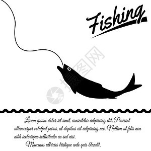 以白色背景为您文字空间的渔业设计海报图片